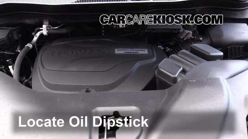 2017 Honda Ridgeline RTL 3.5L V6 Aceite Controlar nivel de aceite